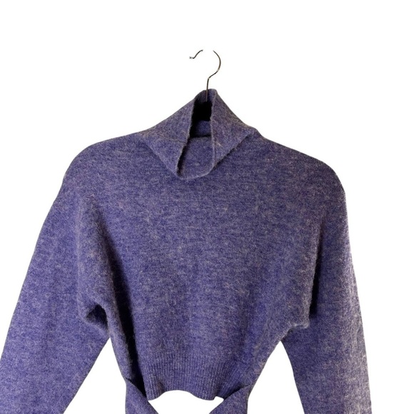 Aritzia Wilfred Lorin Turtleneck Knit Tie Front Sweater-Wool Alpaca- XXS - Picture 4 of 10